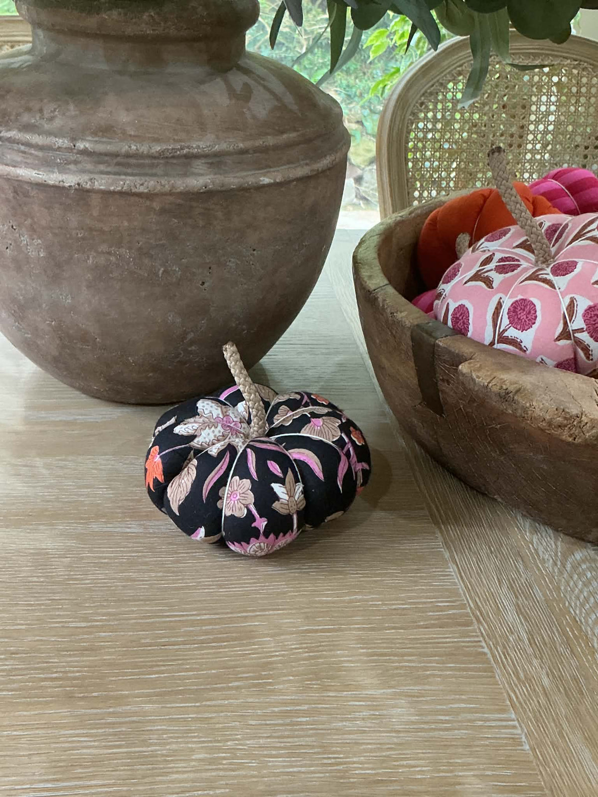 Handmade Dark Floral Pumpkin