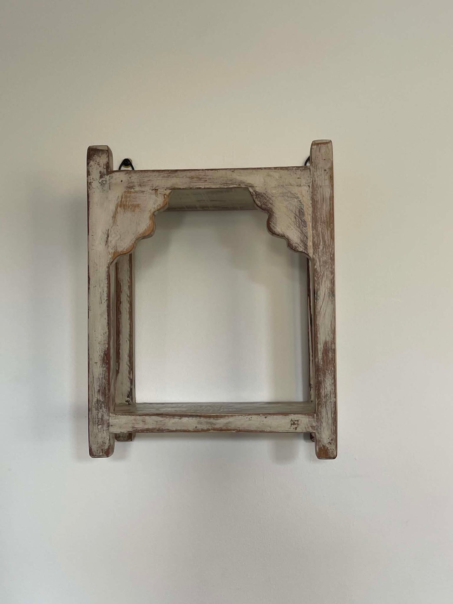 Salvaged Hand Made Decorative Shelf - White