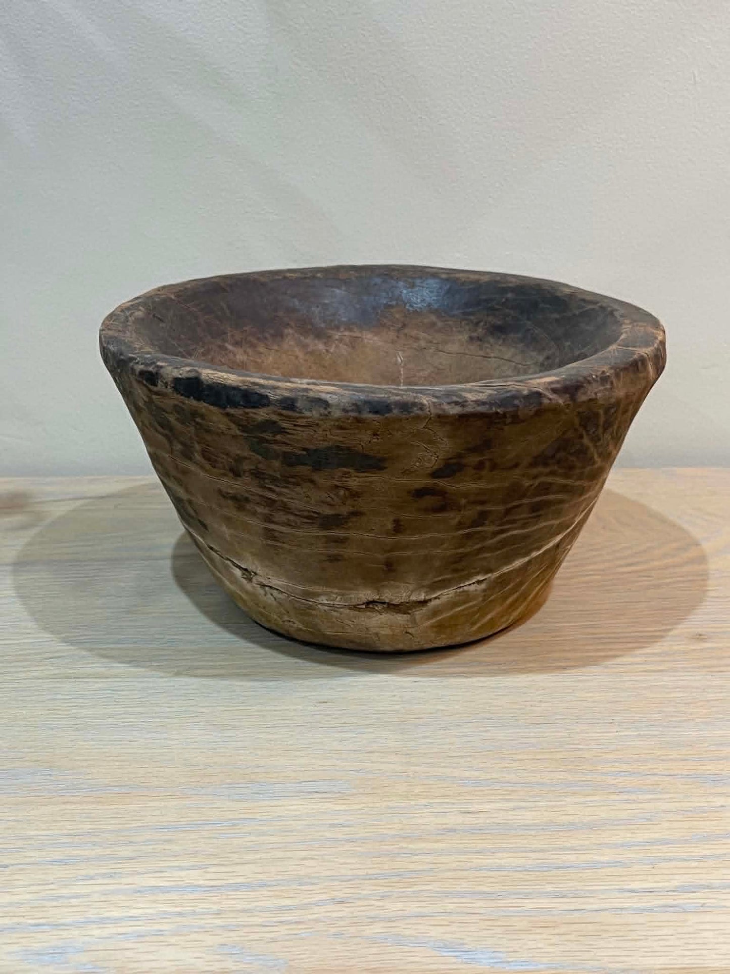 Salvaged Hand Carved Wooden Bowl (K)