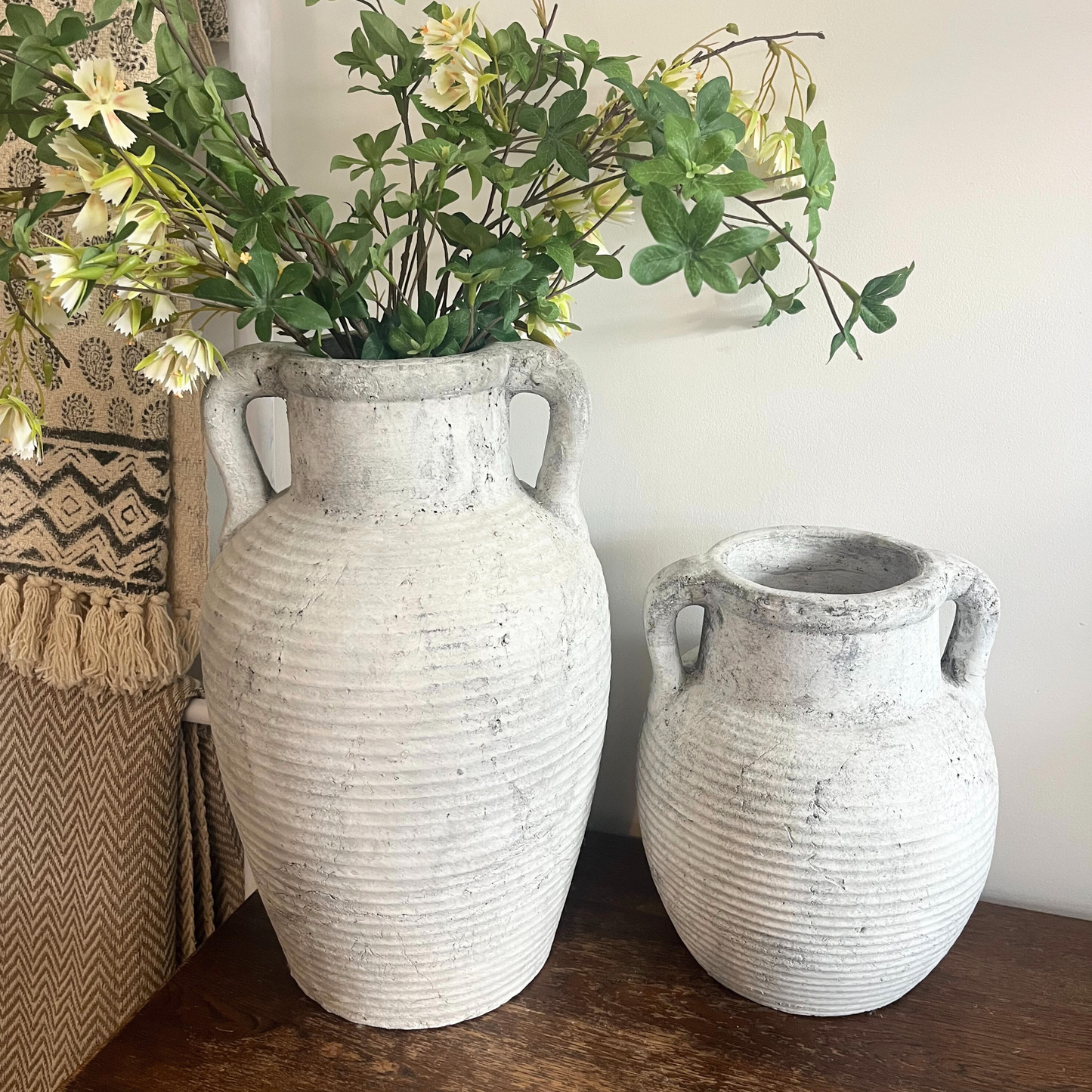 ATHENA Whitewash Vase - Short