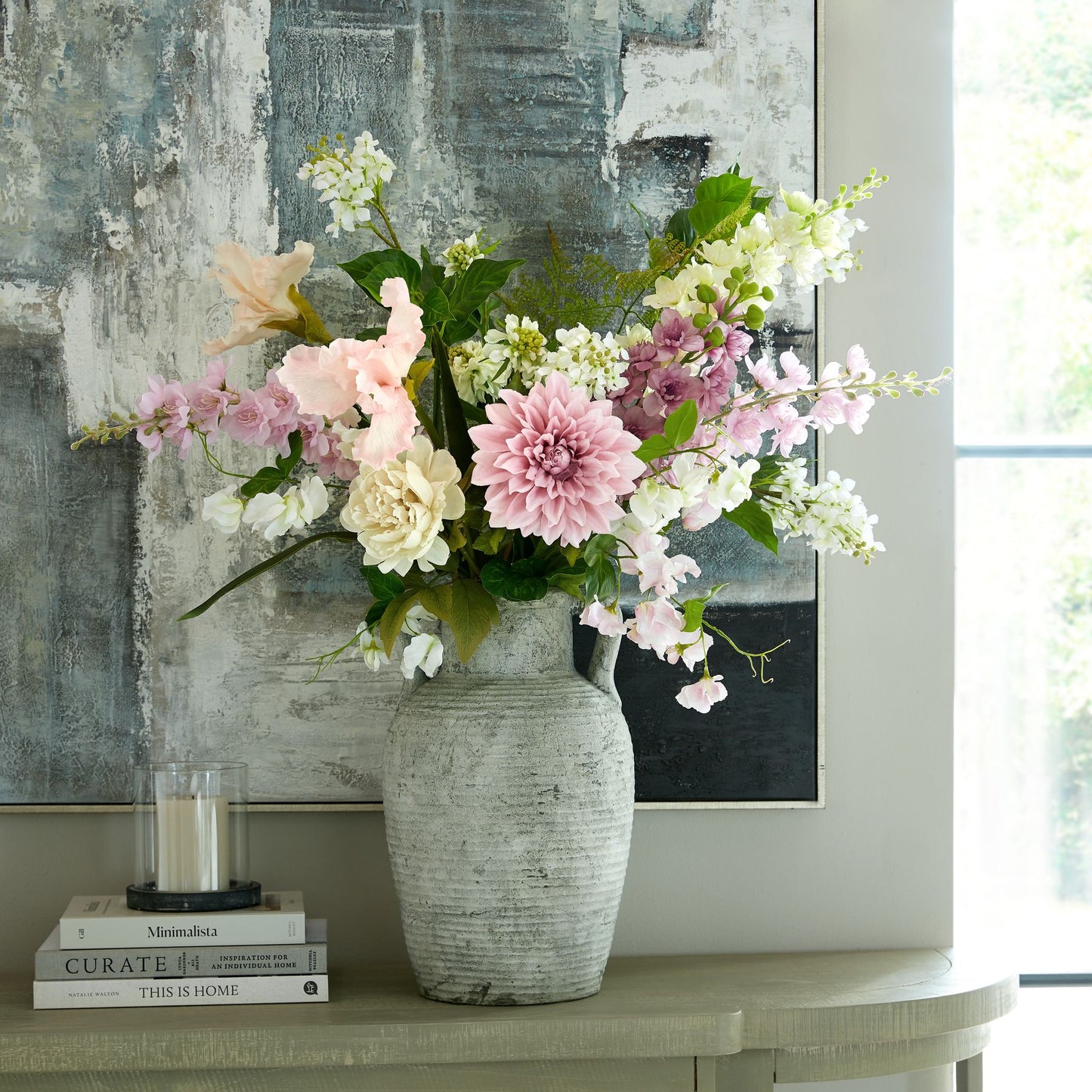 ATHENA Whitewash Vase - Tall