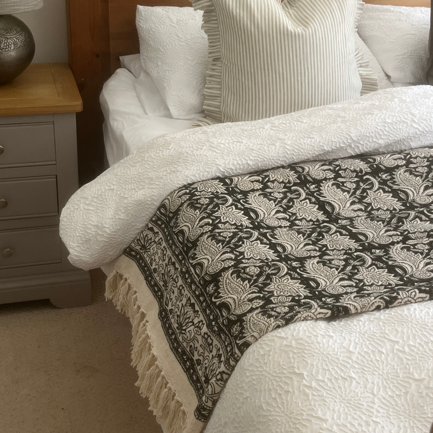 CLARA Hand Block Printed Throw