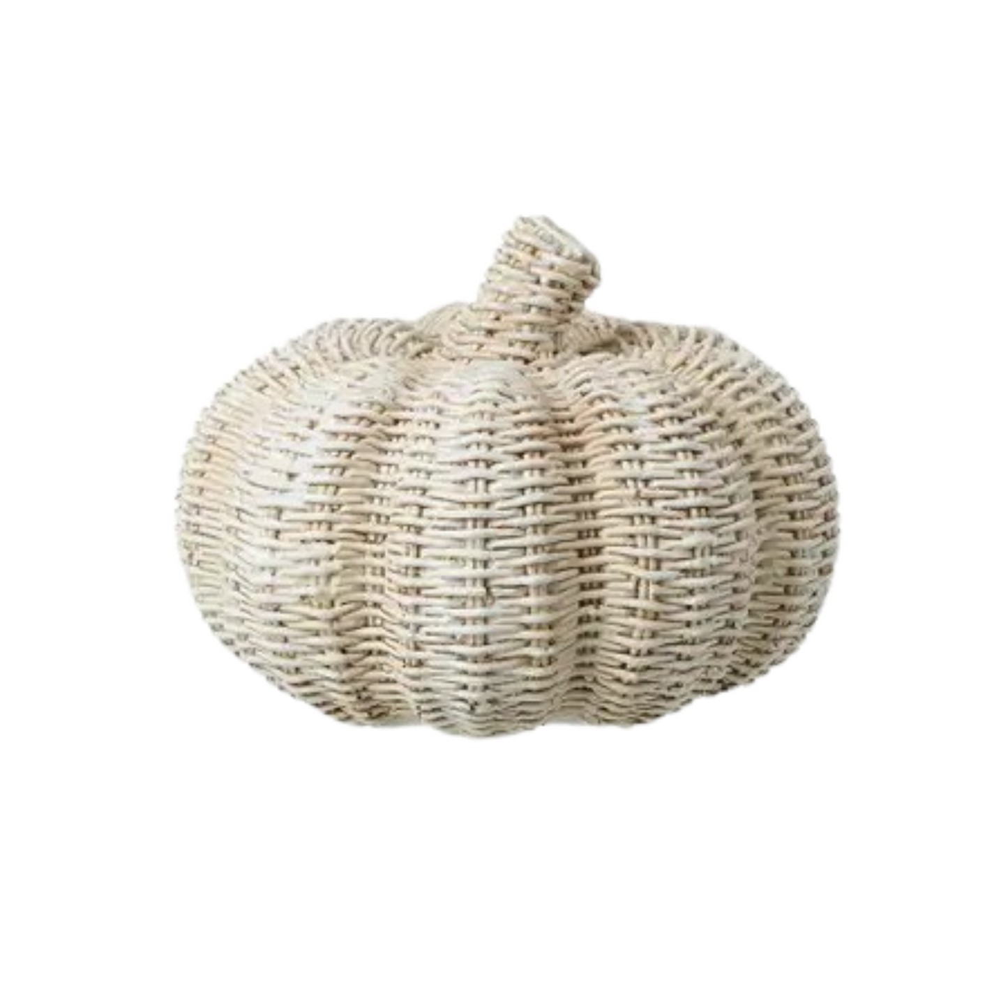 Wicker Style Pumpkin - Grey