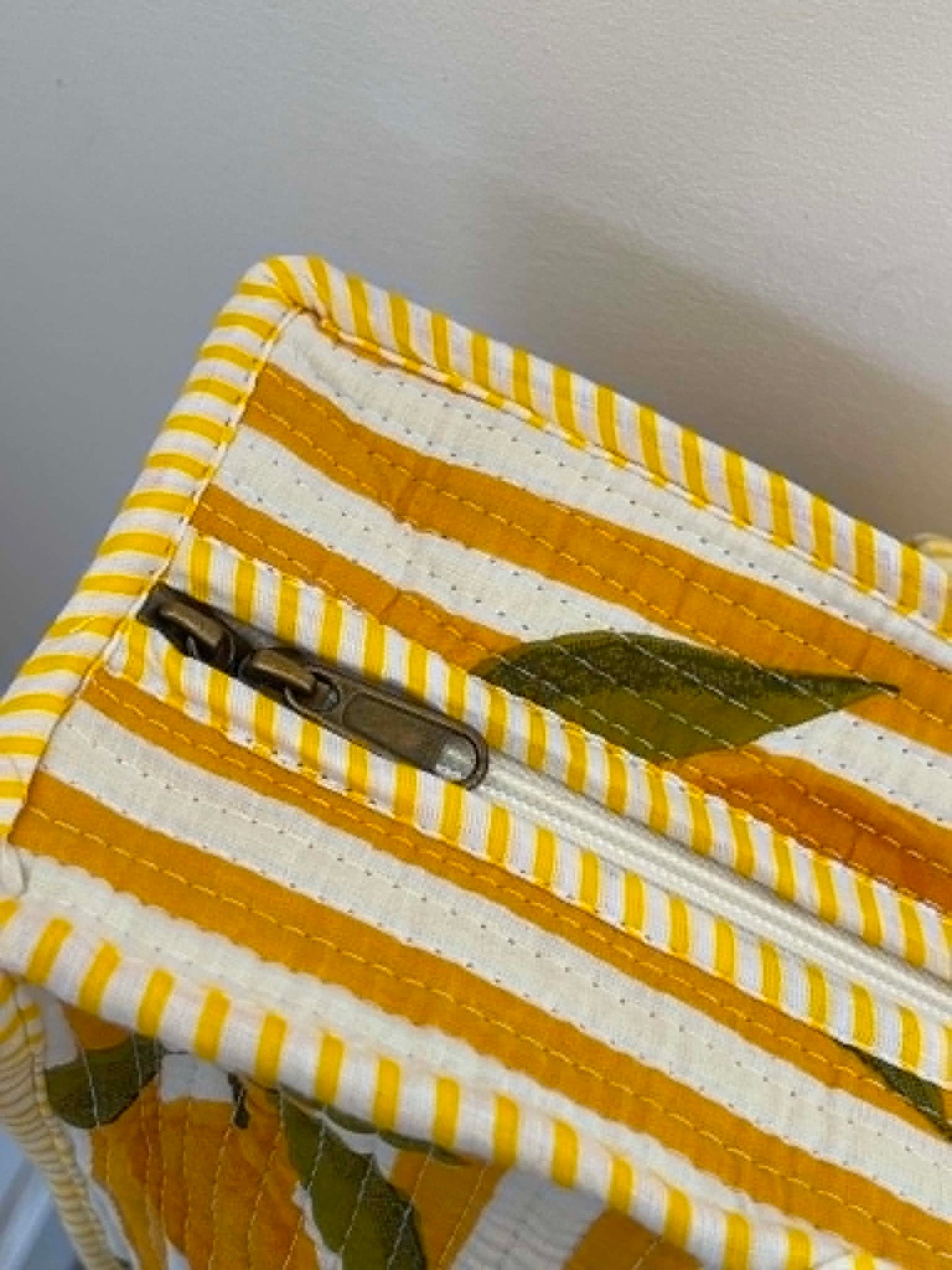 Lemon Stripe Tote Bag