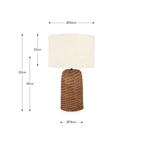 Hallie Natural Conical Wood Table Lamp