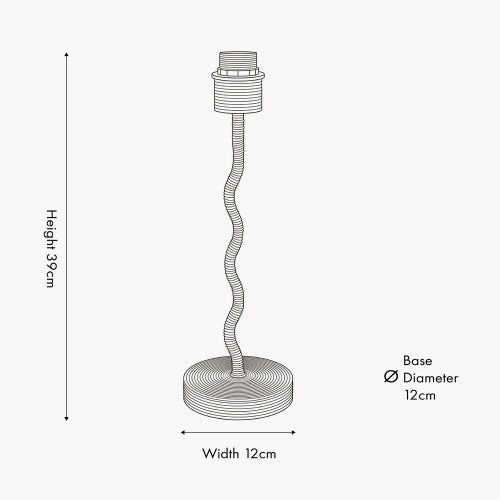 PAULA Rattan Wave Table Lamp