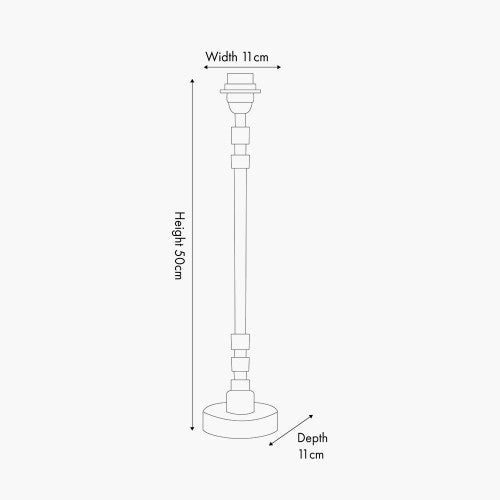 Rhode Matt Black Stick Metal Table Lamp