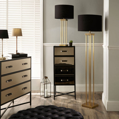 KEELEY Floor Lamp - Satin Gold