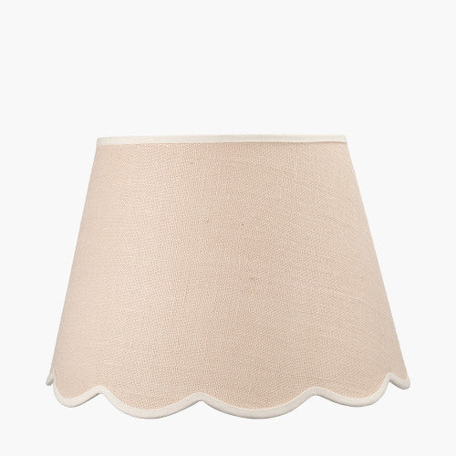 TABITHA Scalloped Edge Tapered Shade - Cream