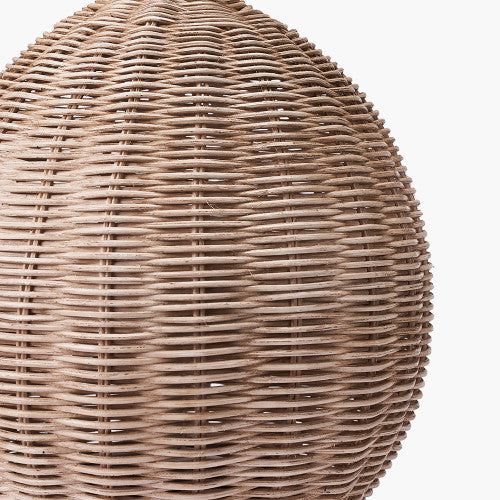 Large Rattan Cream Wash Table Lamp Base