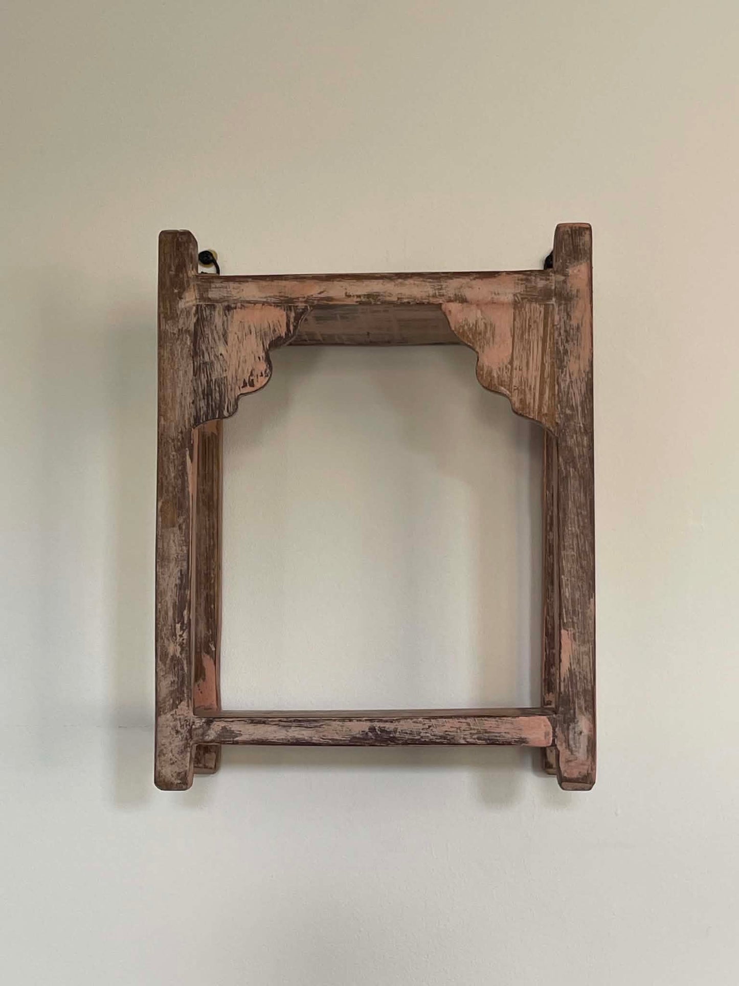 Salvaged Hand Made Decorative Shelf - Dusky Pink