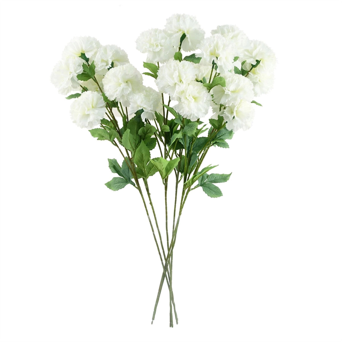 Faux White Carnation Stem