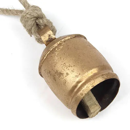 Large Vintage Cow Bell on Rustic Rope