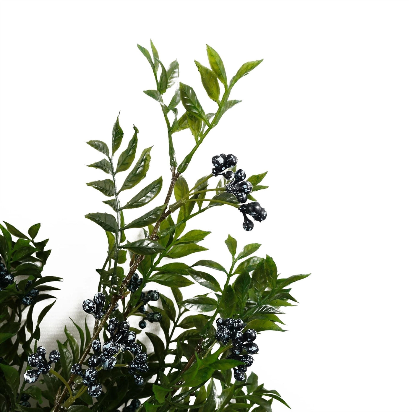 Faux Nandina Foliage with Blue Berry