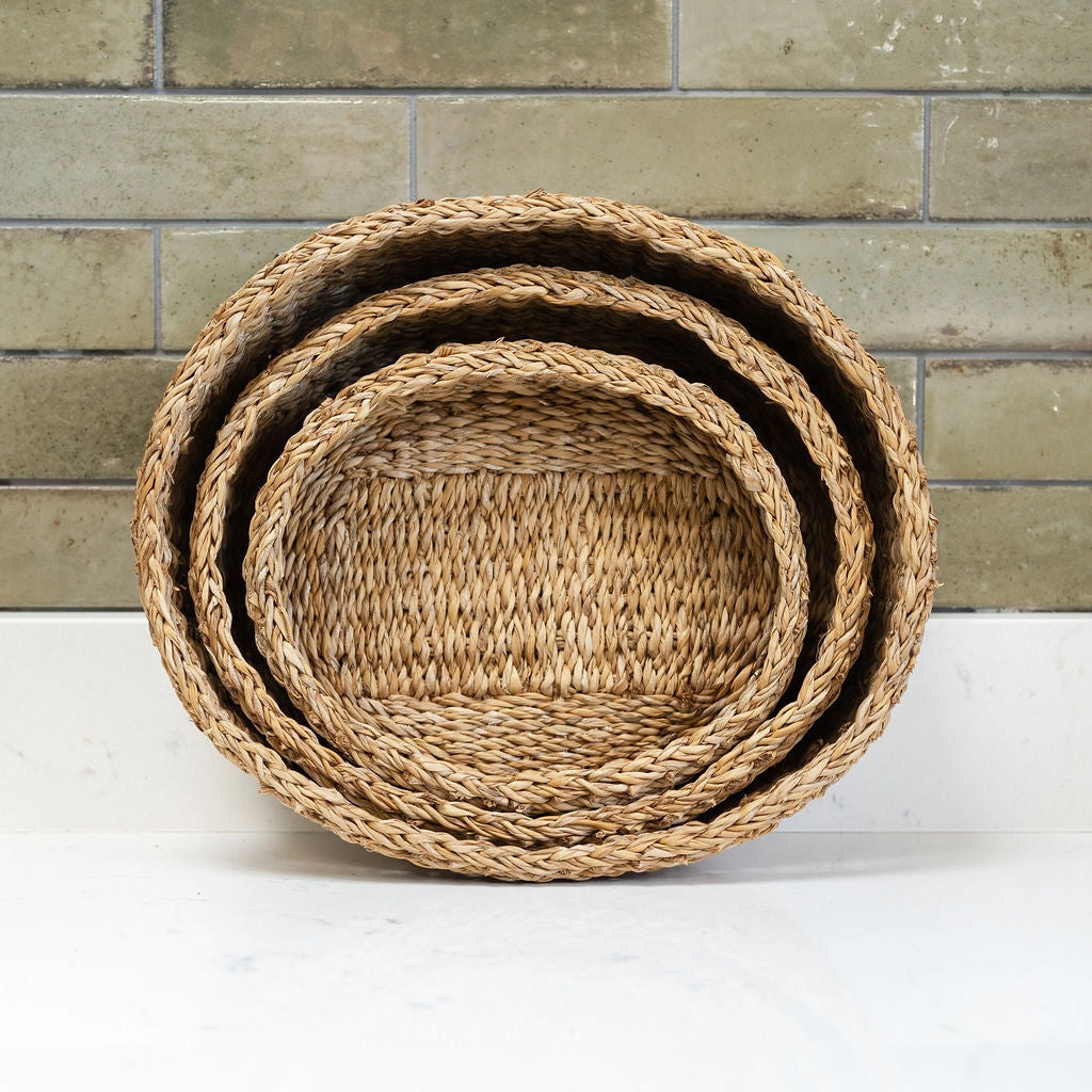 Seagrass Oval Storage Basket/ Tray