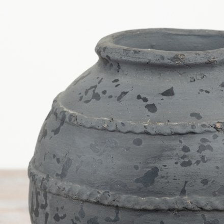 OLIVER Terracotta Vase - Charcoal
