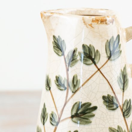 OLIVIA Leaf Ceramic Jug