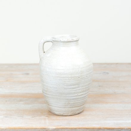 White Textured Vase