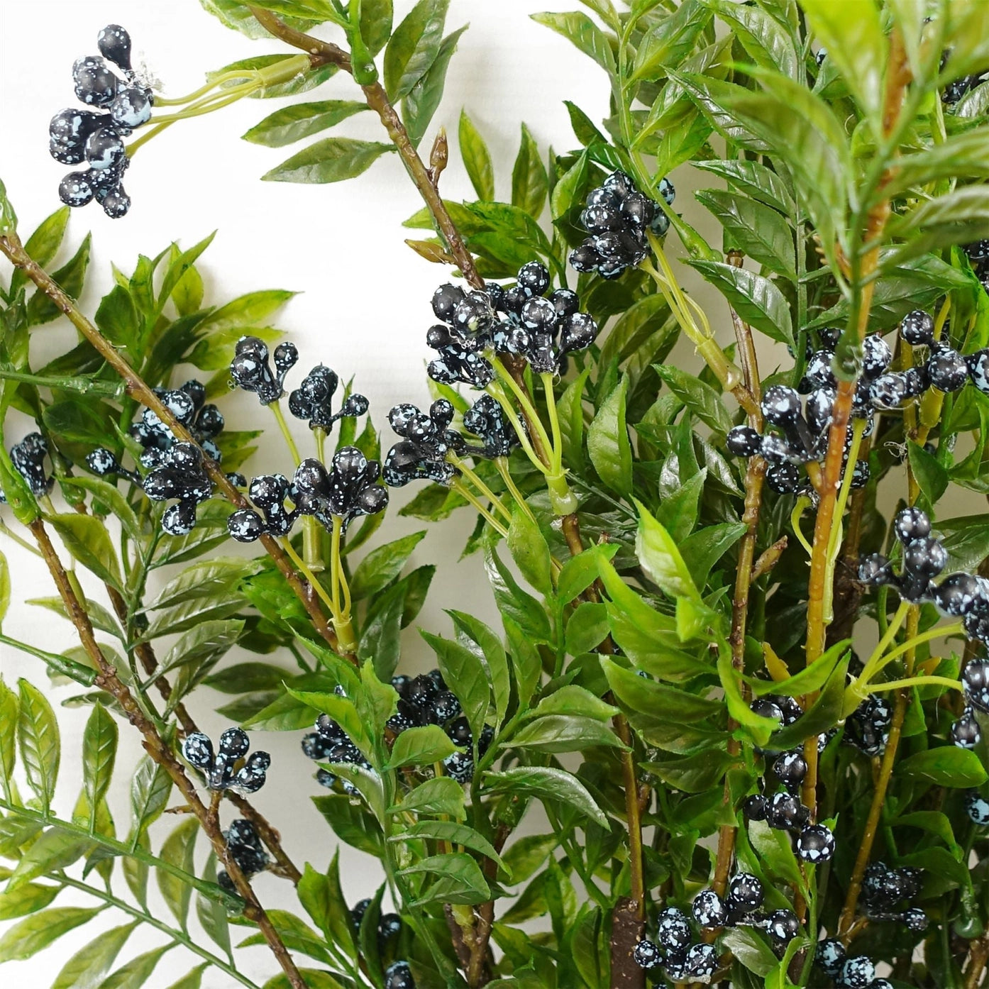 Faux Nandina Foliage with Blue Berry