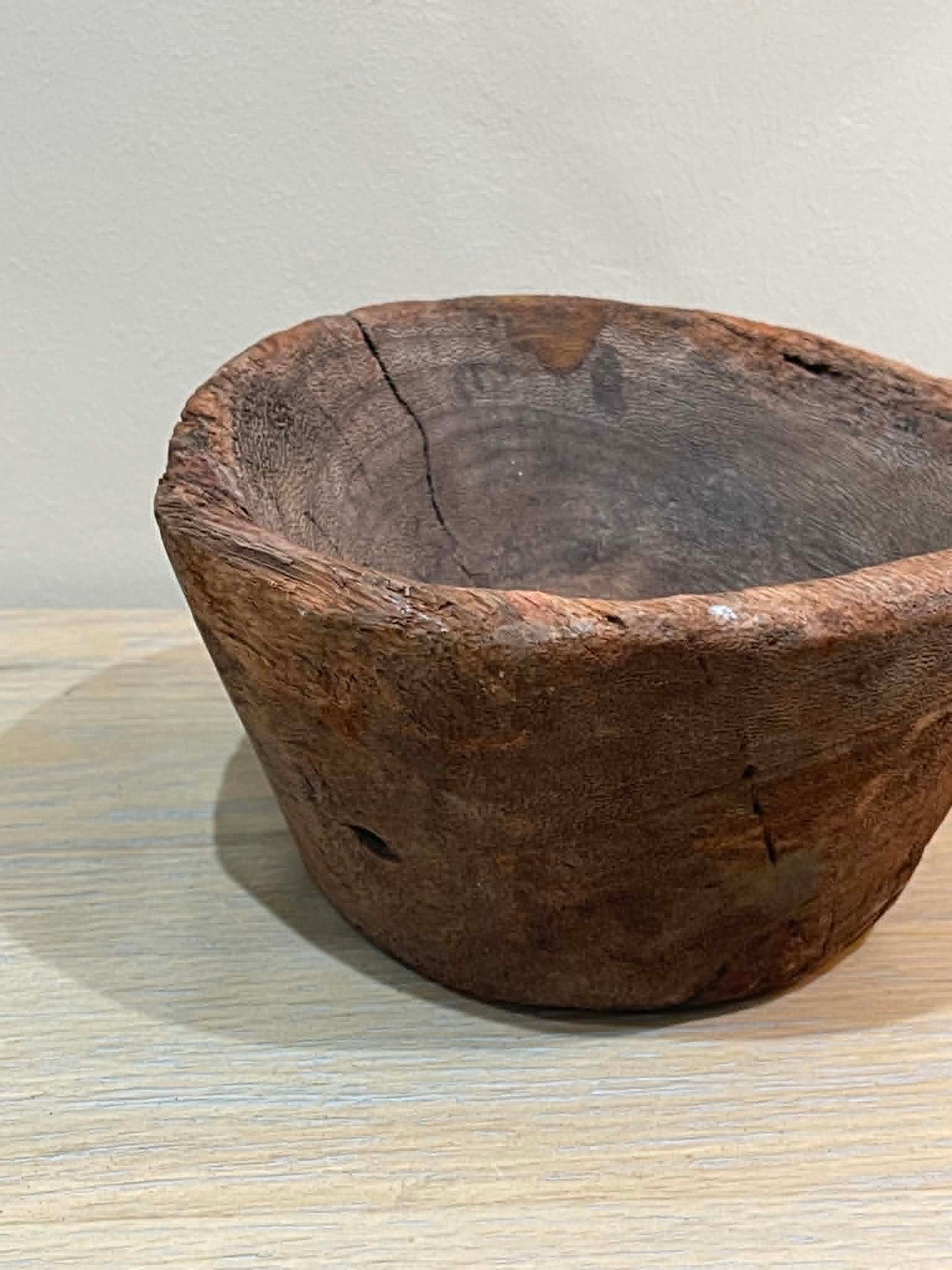 Salvaged Hand Carved Wooden Bowl (H)