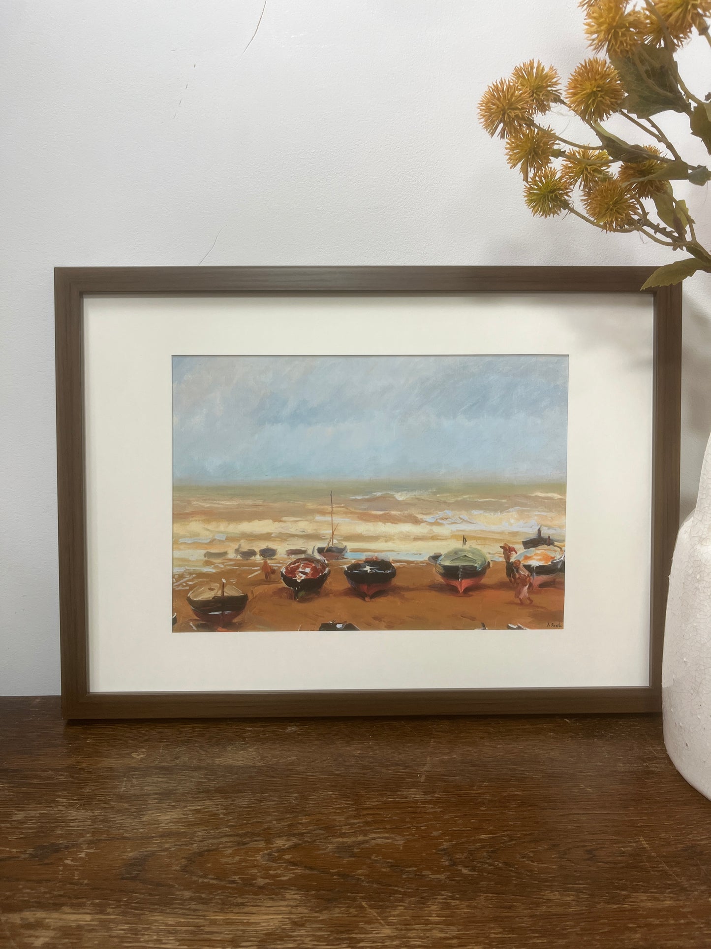 Boats at Low Tide Print (A4 & A3)