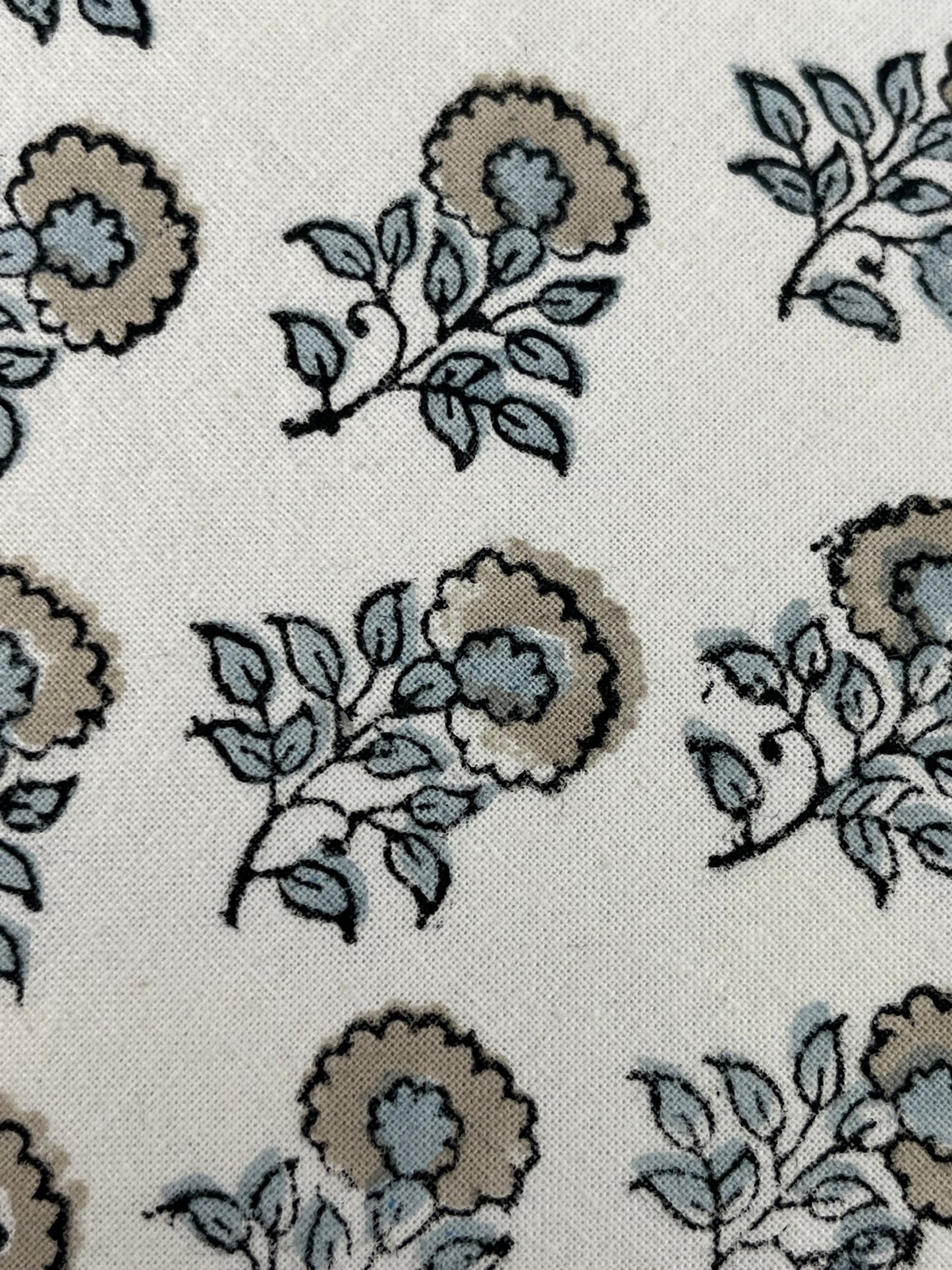 RIA Hand Block Cushion - Cream
