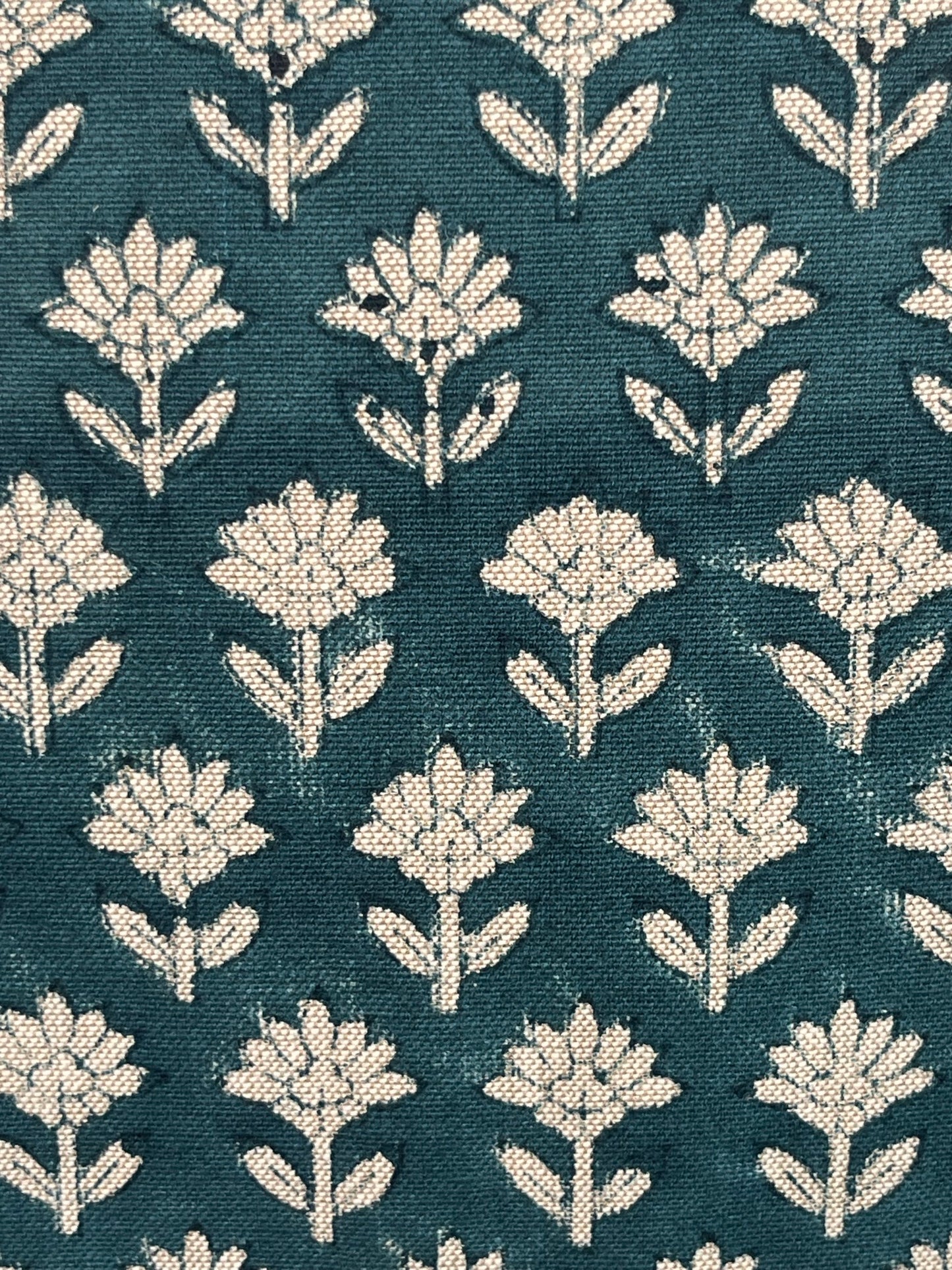 INDIA Hand Block Printed Cushion - Indigo/ Stone
