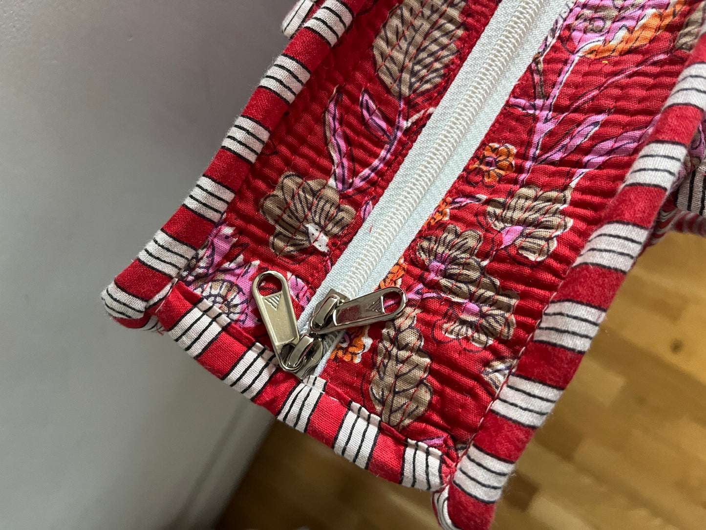 SAOIRSE Hand Block Printed Tote Bag - Red