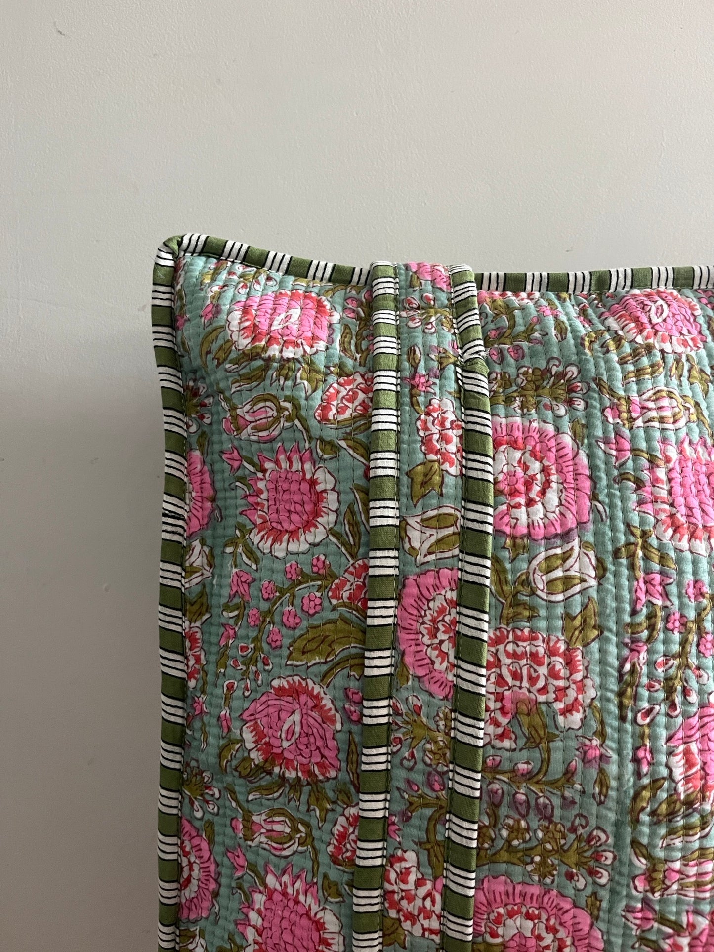 AMANI Hand Block Printed Tote Bag - Pink