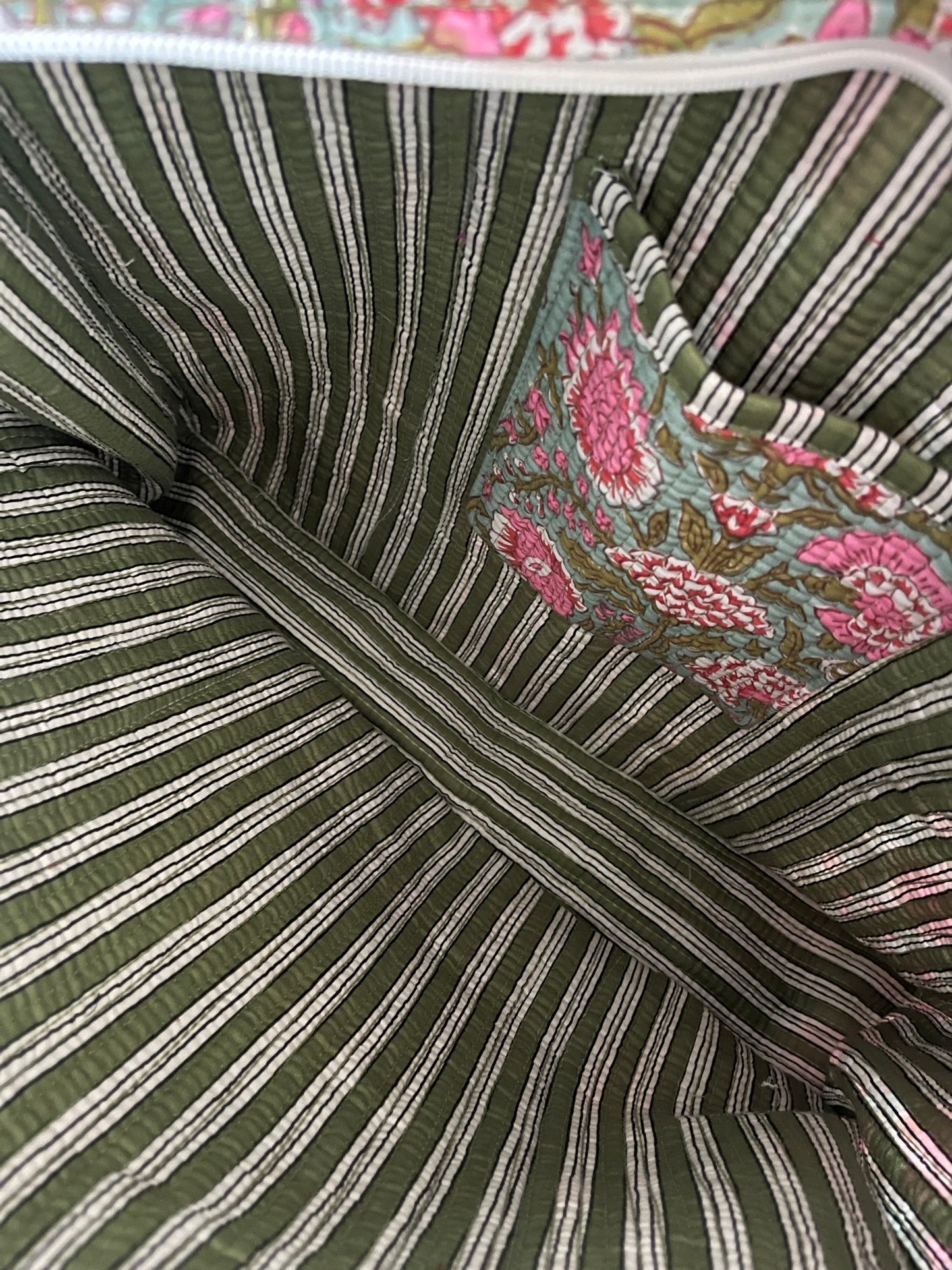 AMANI Hand Block Printed Tote Bag - Pink
