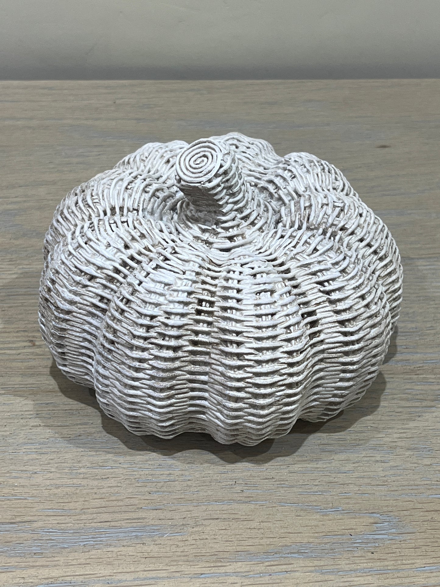 Wicker Style Pumpkin - Grey