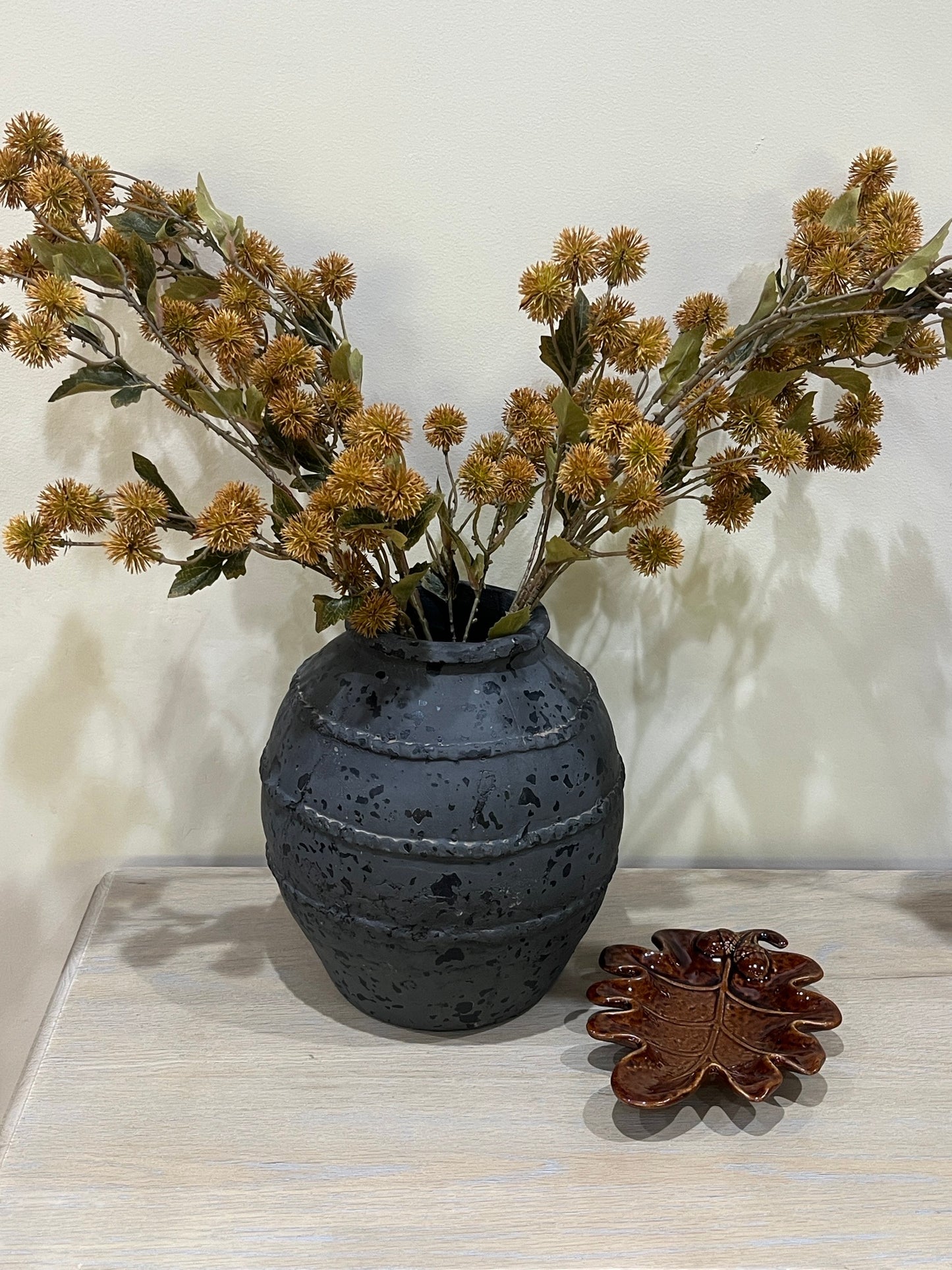 Sycamore Leaf Trinket Dish - Brown
