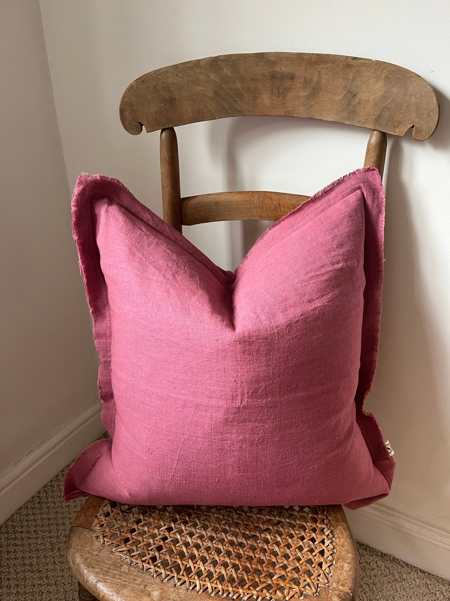 Rosewood Cushion – 100% Linen
