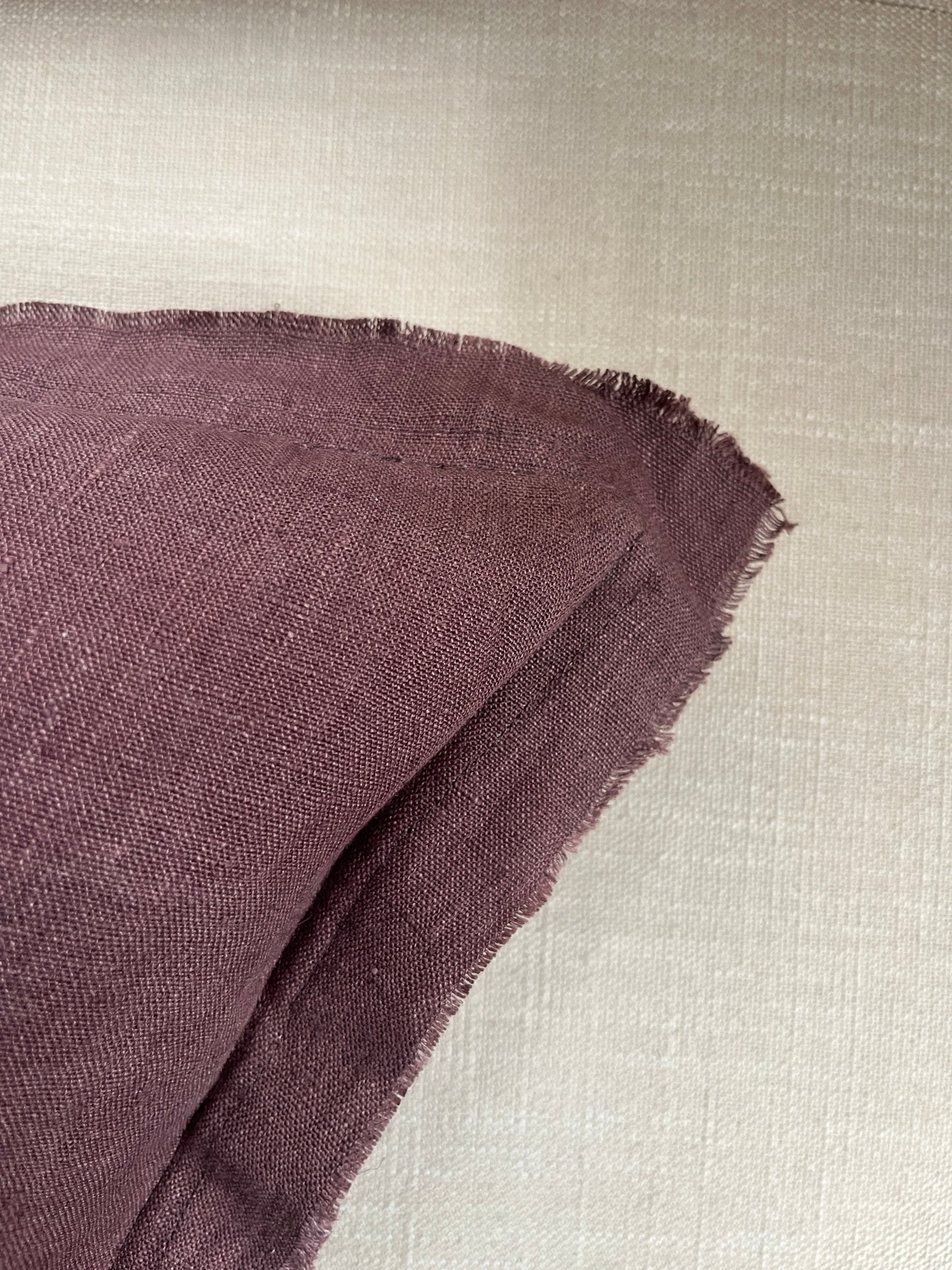 Plum Cushion – 100% Linen