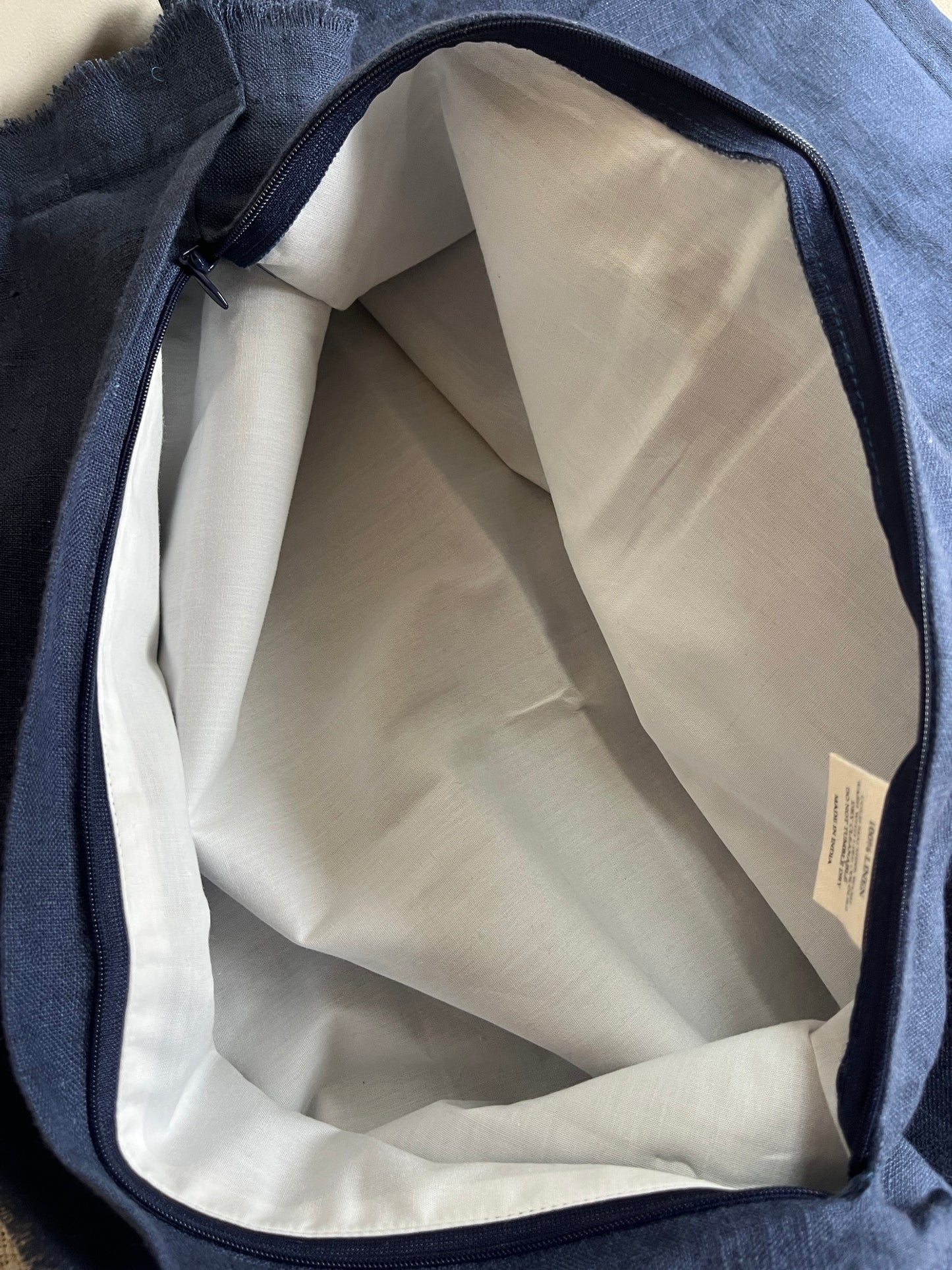 Ink Blue Cushion – 100% Linen