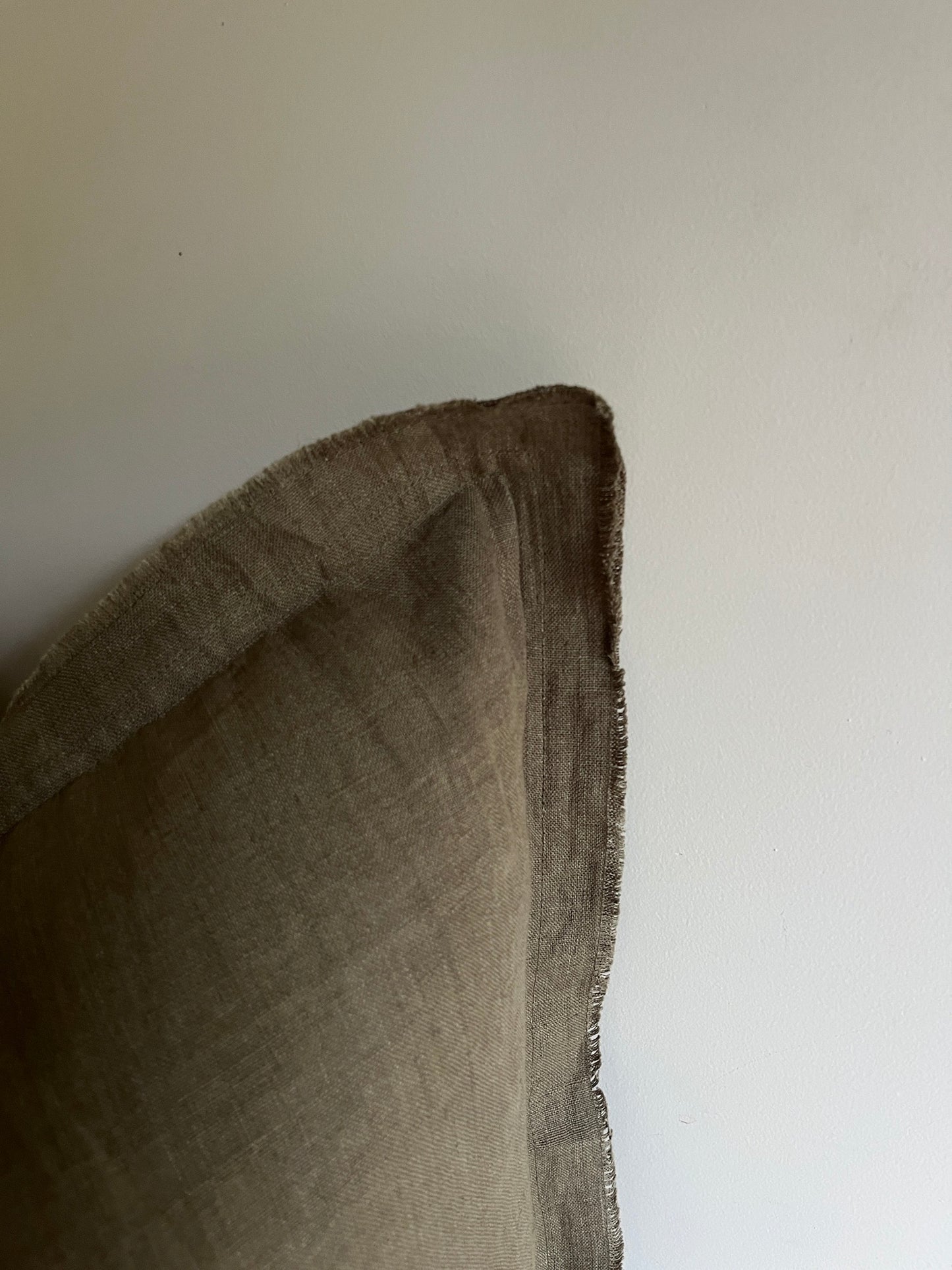 Olive Green Cushion – 100% Linen