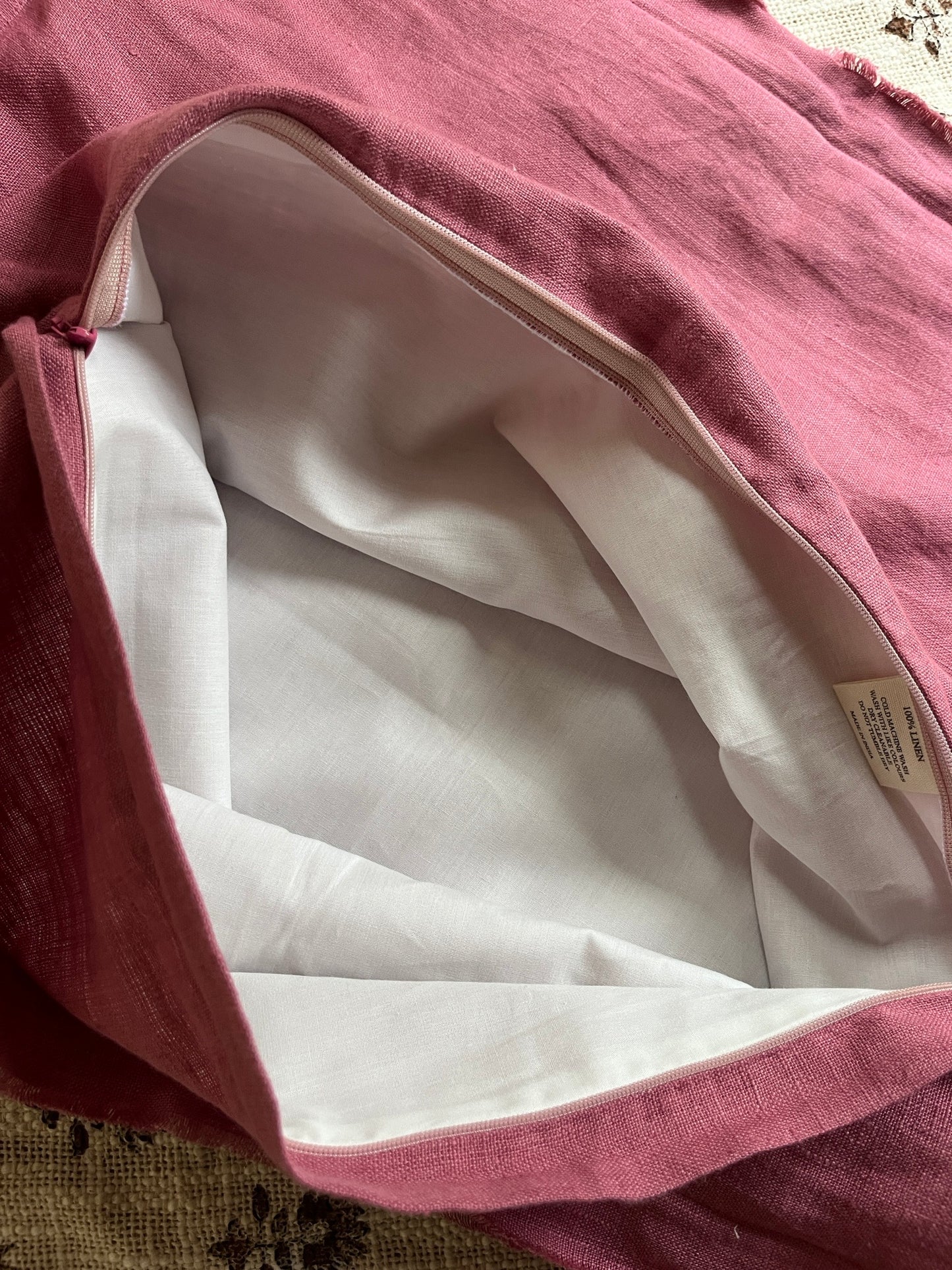 Rosewood Cushion – 100% Linen