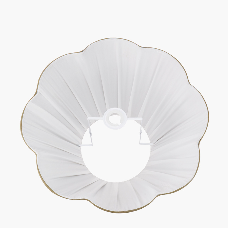 MALIA Olive Green Pleated Scalloped Tapered Lamp Shade