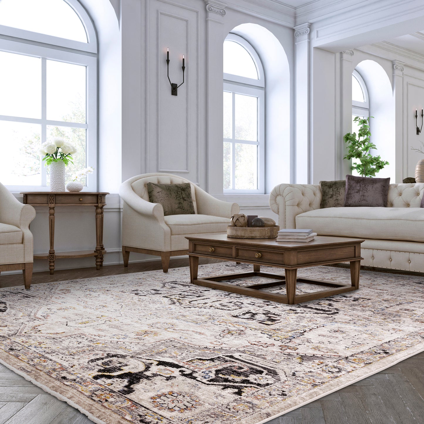 ZEA Rug - Neutral/ Black