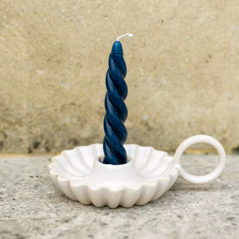 Ceramic Fluted Candle Holder