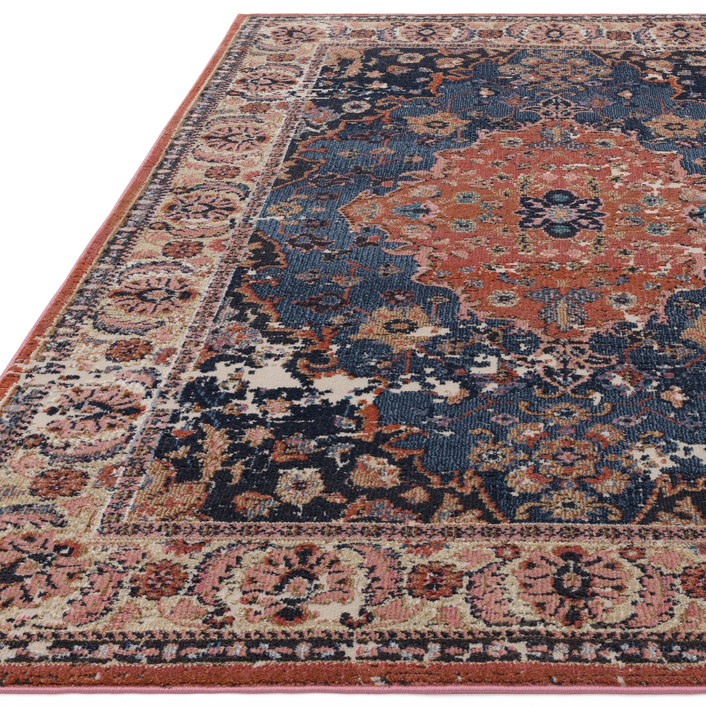 MAULDON Rug - Rust/ Blue