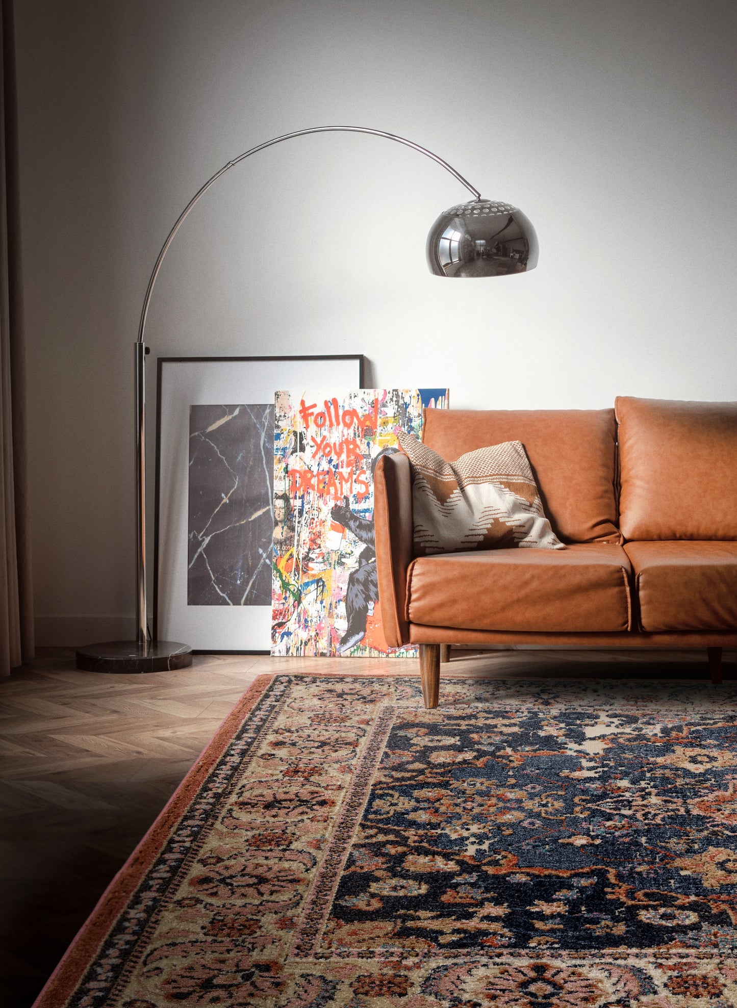MAULDON Rug - Rust/ Blue