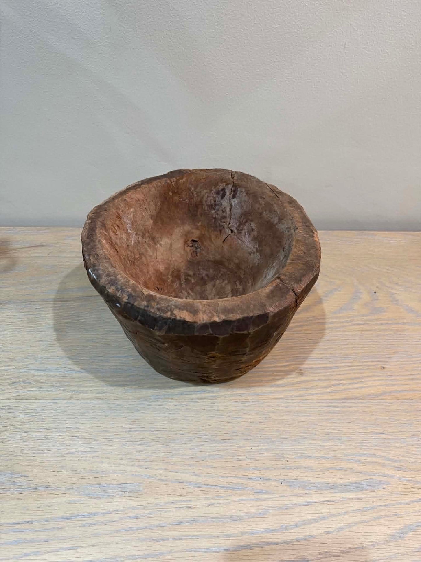 Salvaged Hand Carved Wooden Bowl (M)