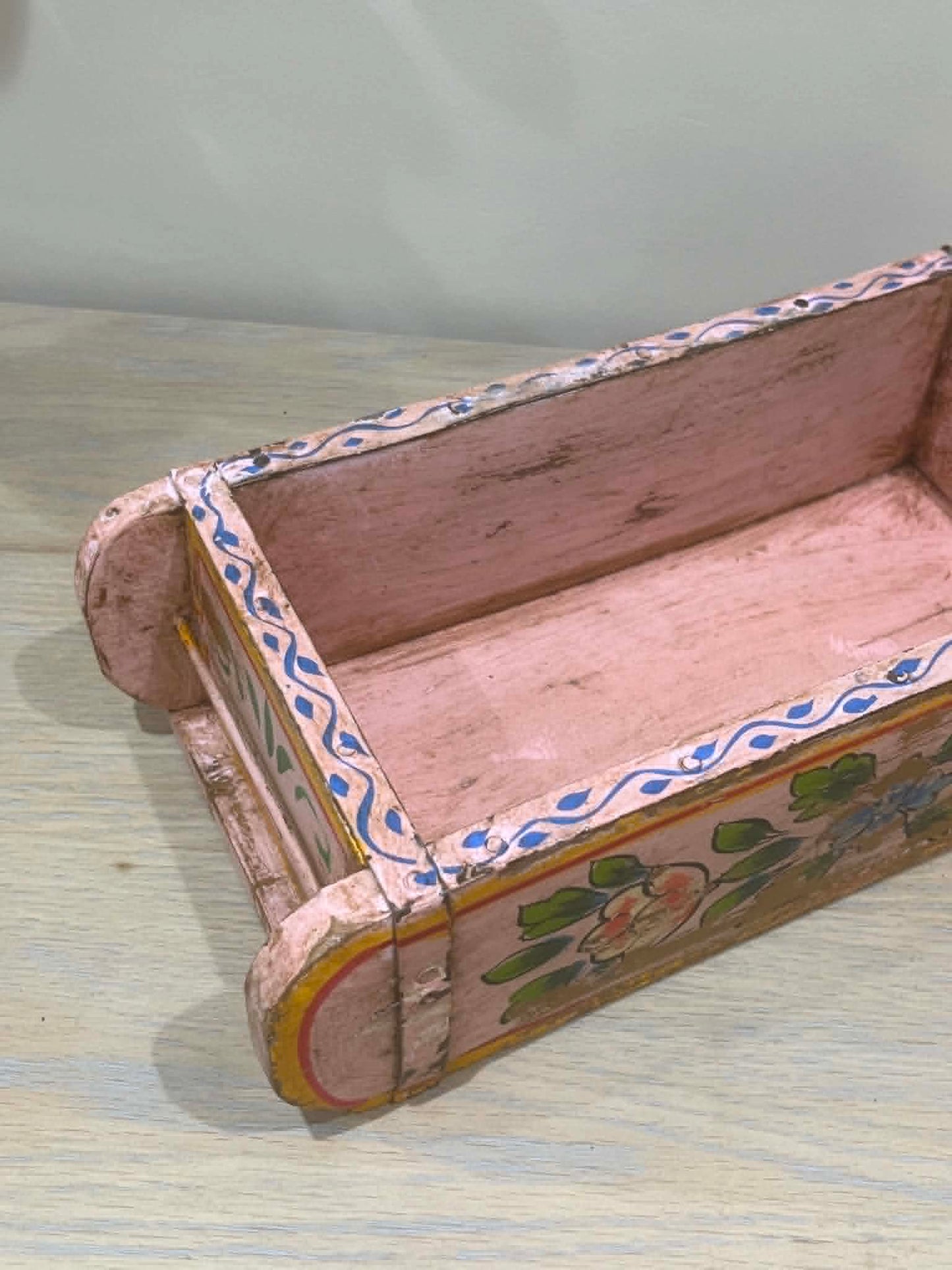 Salvaged Hand Painted Indian Brick Mould - Blush Pink