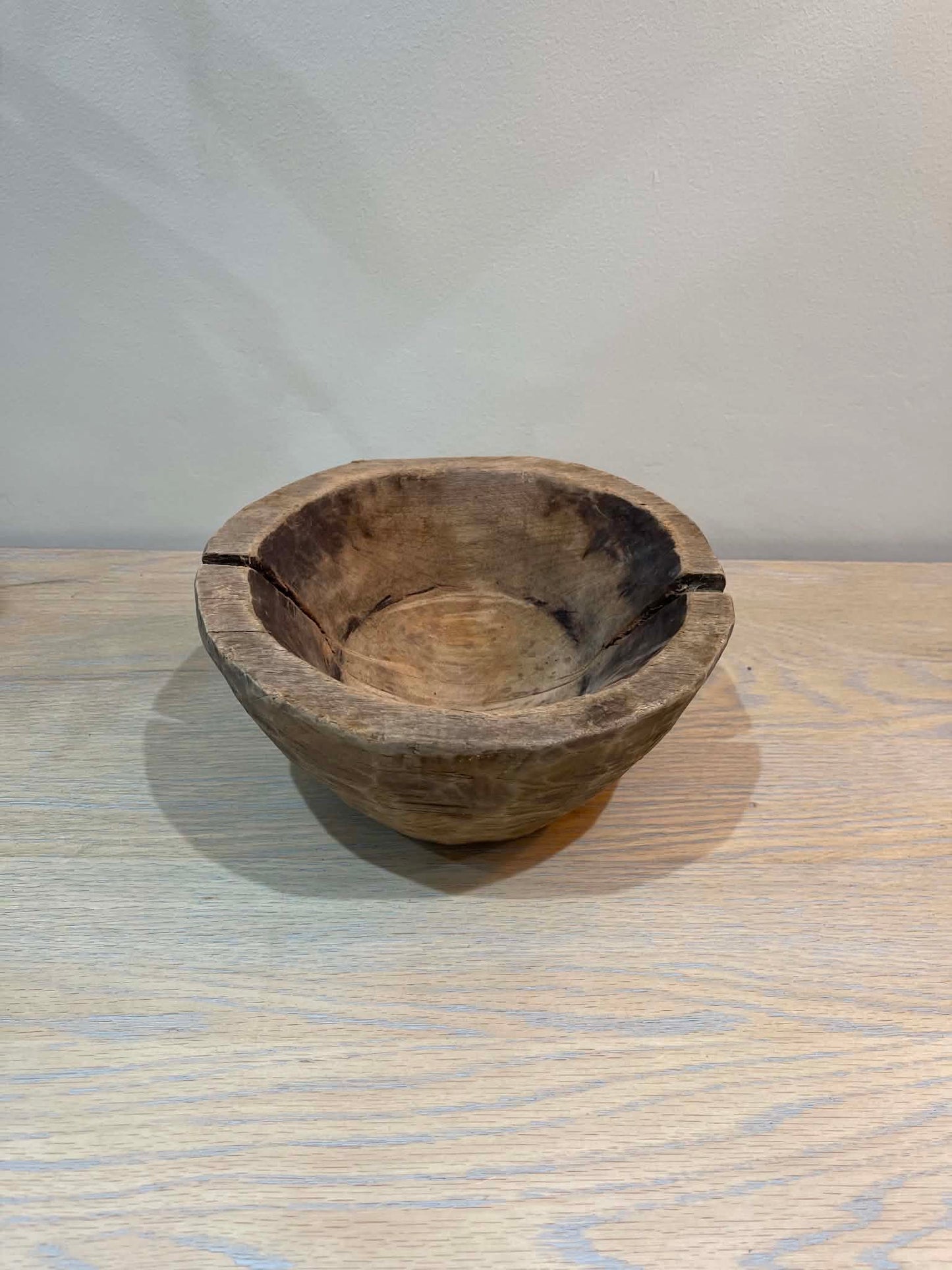 Salvaged Hand Carved Wooden Bowl (N)