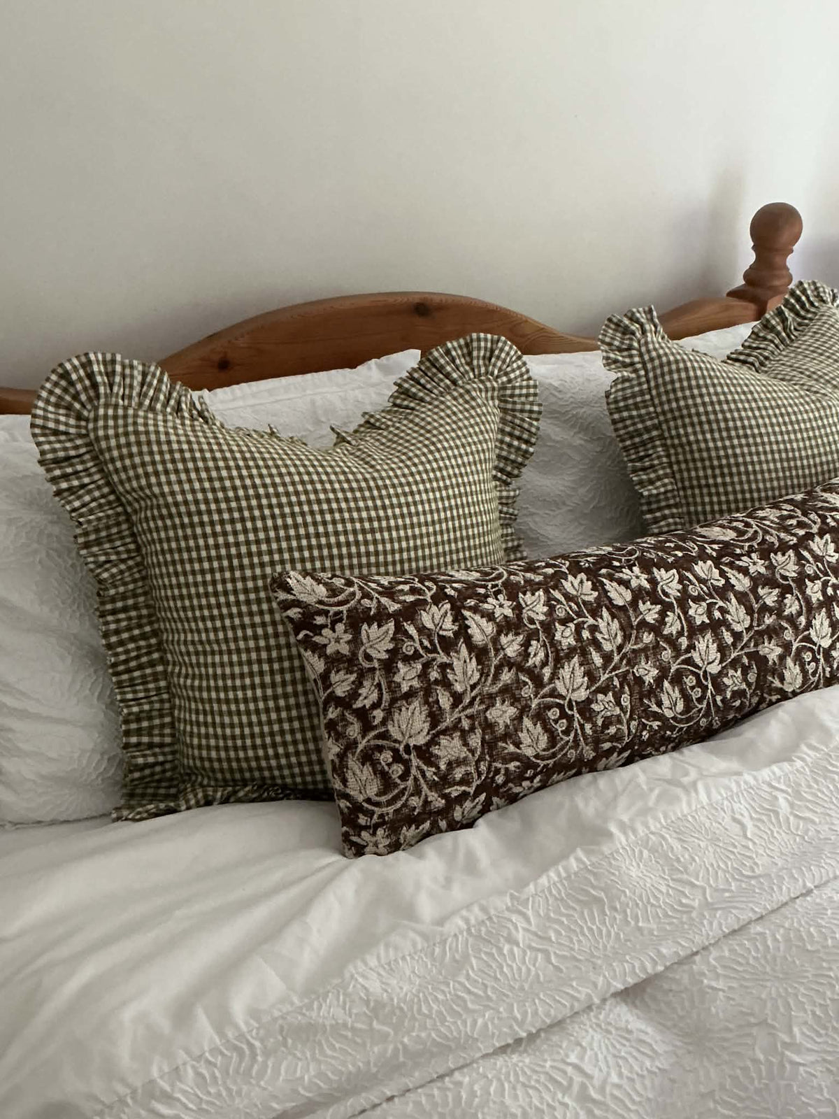 Alderwood Hand Block Printed Lumbar Cushion