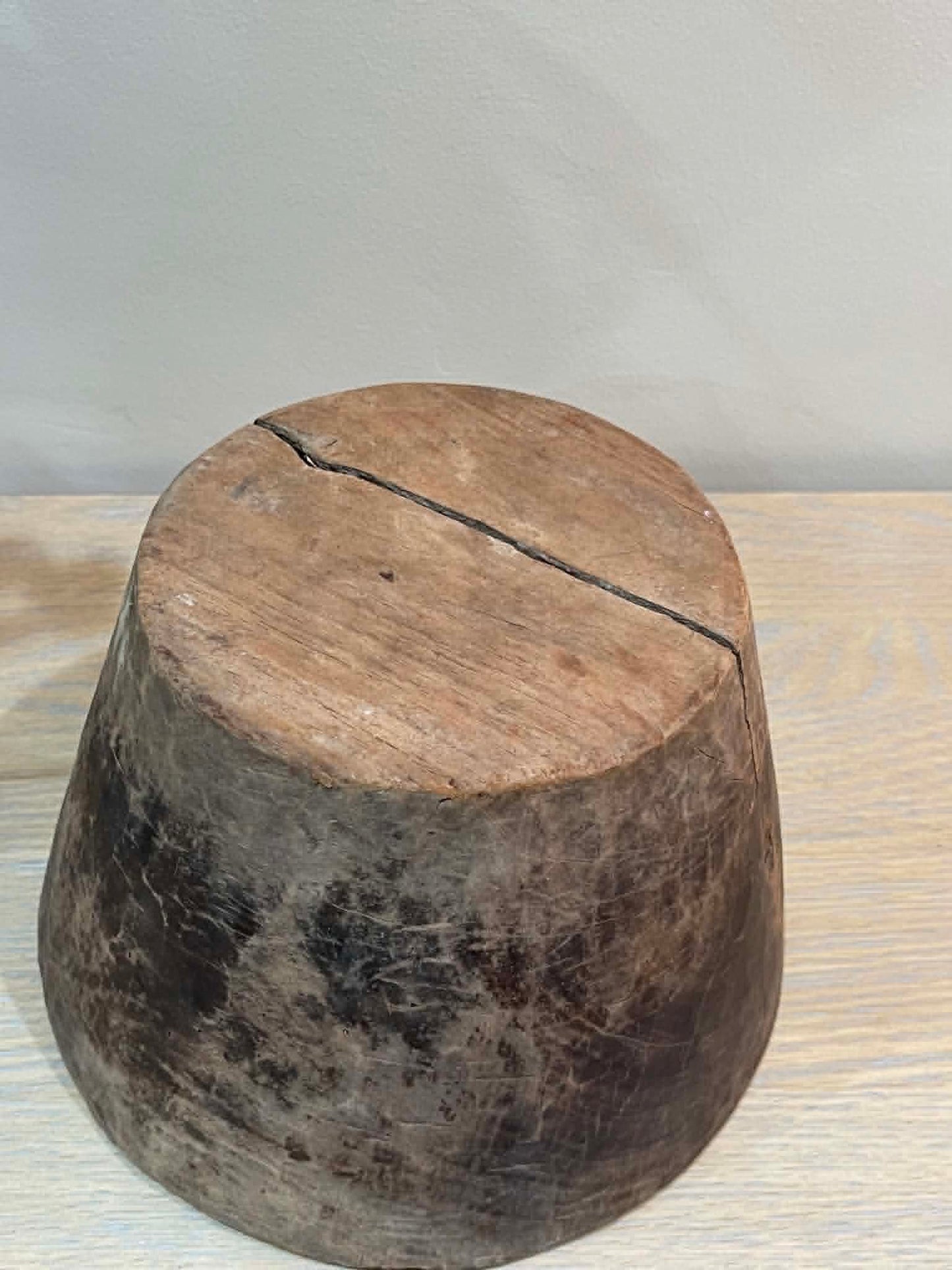 Salvaged Hand Carved Wooden Bowl (F)