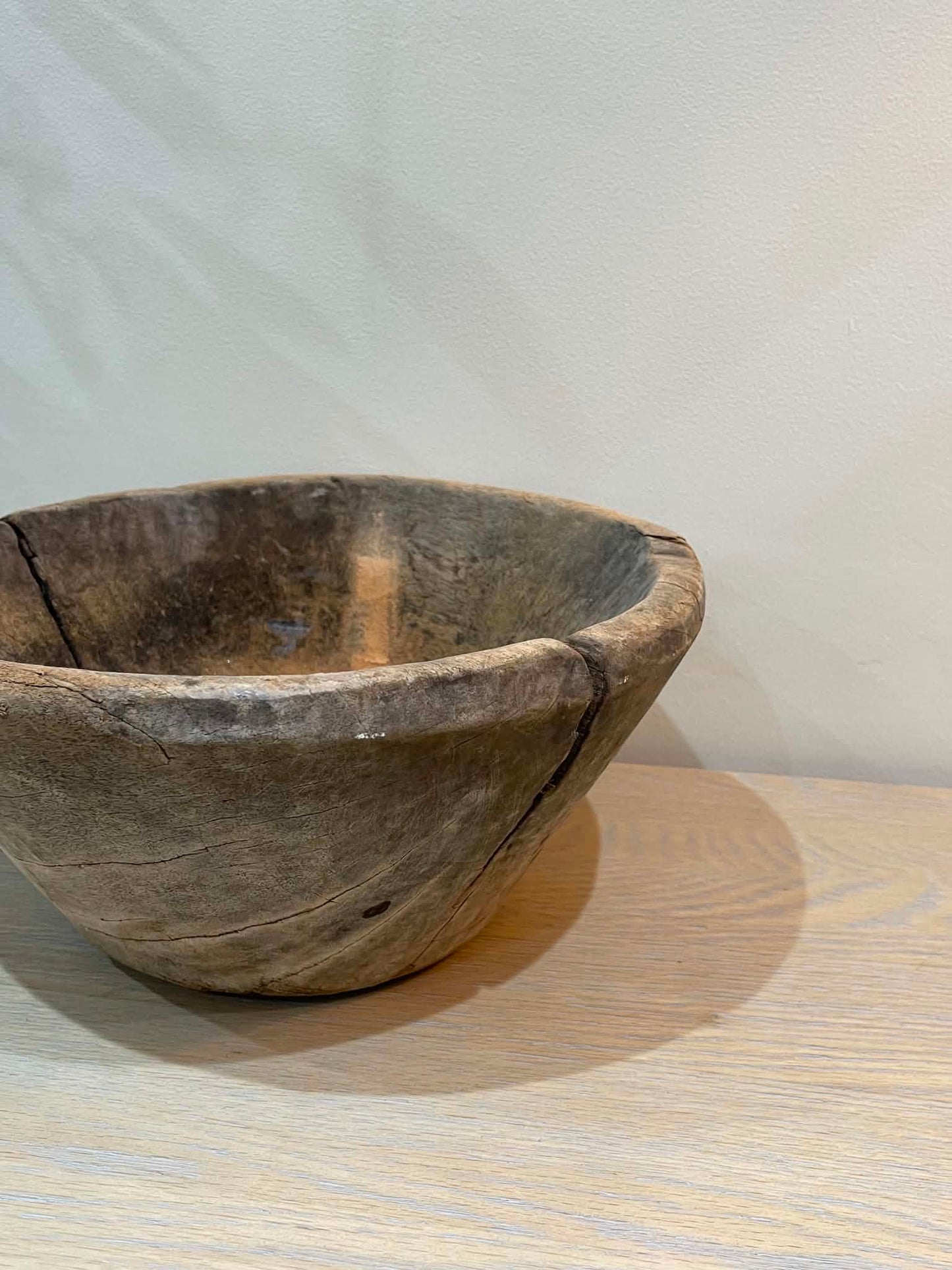 Salvaged Hand Carved Wooden Bowl (E)