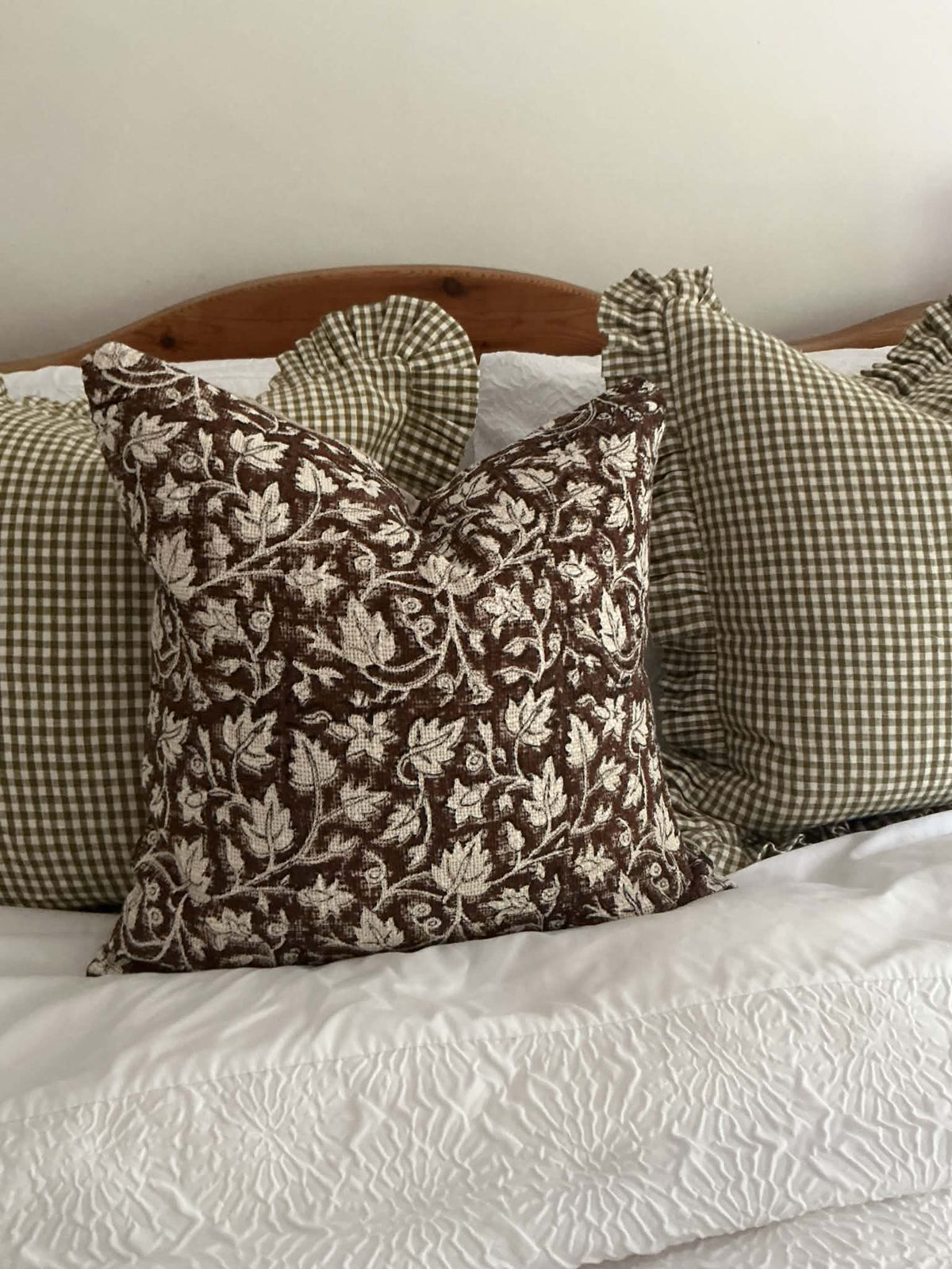 Alderwood Hand Block Printed Cushion Cover