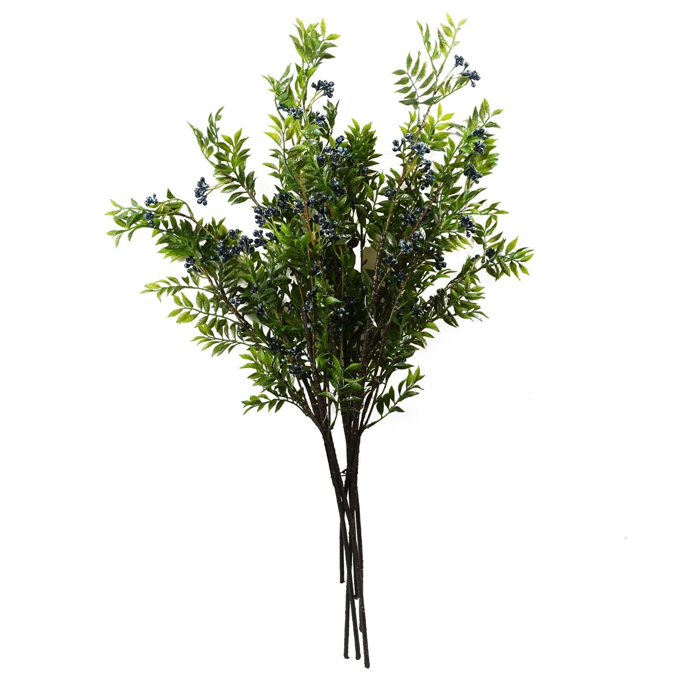 Faux Nandina Foliage with Blue Berry